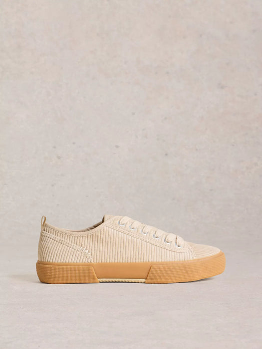 White Stuff Women's Pippa Cord Lace Up Trainer In Light Natural