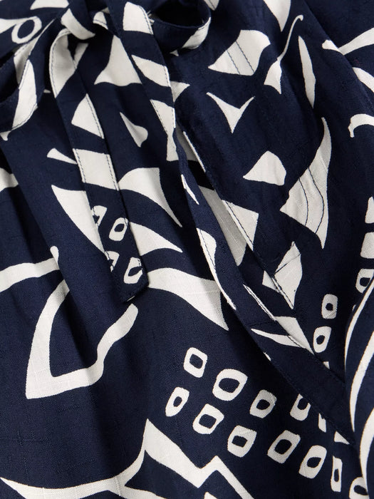 White Stuff Women's Farah Wide Leg Trouser In Navy Multi