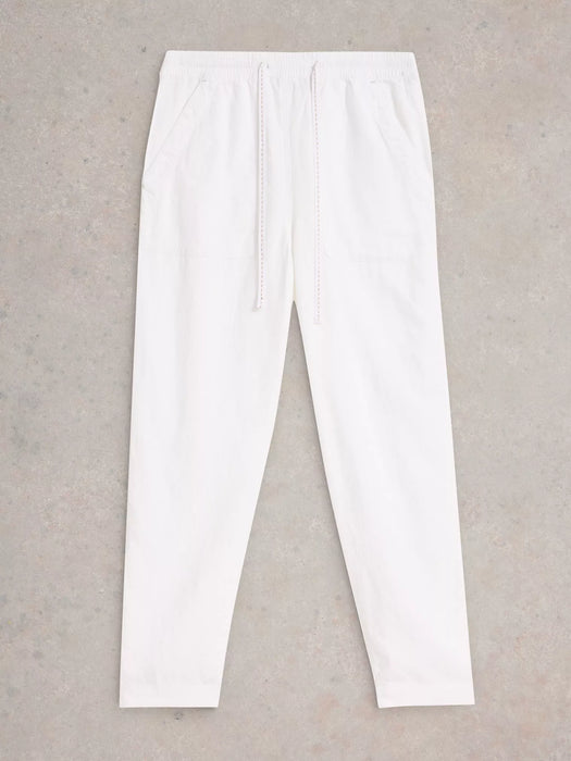 White Stuff Women's Elle Linen Blend Trouser In Brilliant White