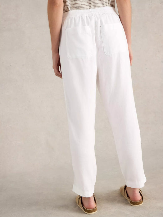 White Stuff Women's Elle Linen Blend Trouser In Brilliant White
