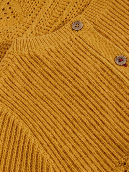 White Stuff Women's Stitchy Knitted Tee In Mid Yellow