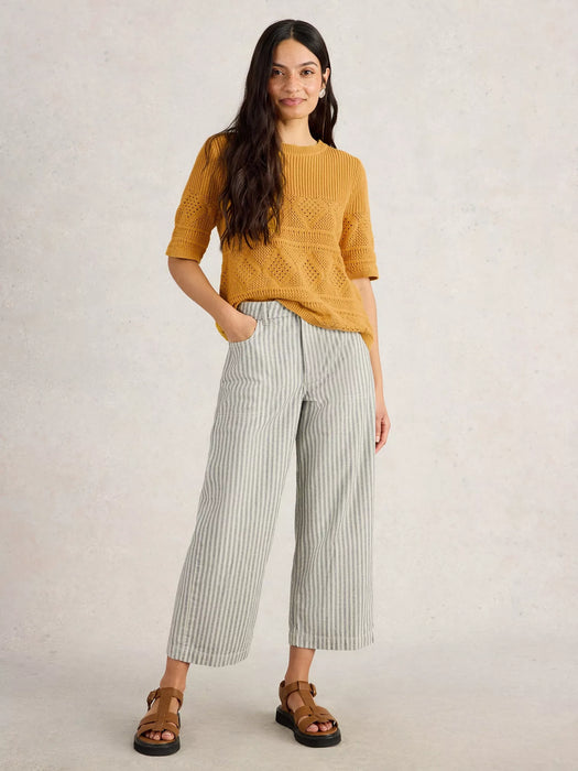 White Stuff Women's Stitchy Knitted Tee In Mid Yellow