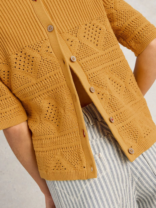 White Stuff Women's Stitchy Knitted Tee In Mid Yellow