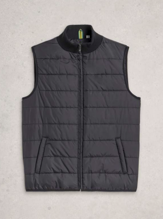 White Stuff Men's Wool Funnel Neck Coat In Charcoal Grey