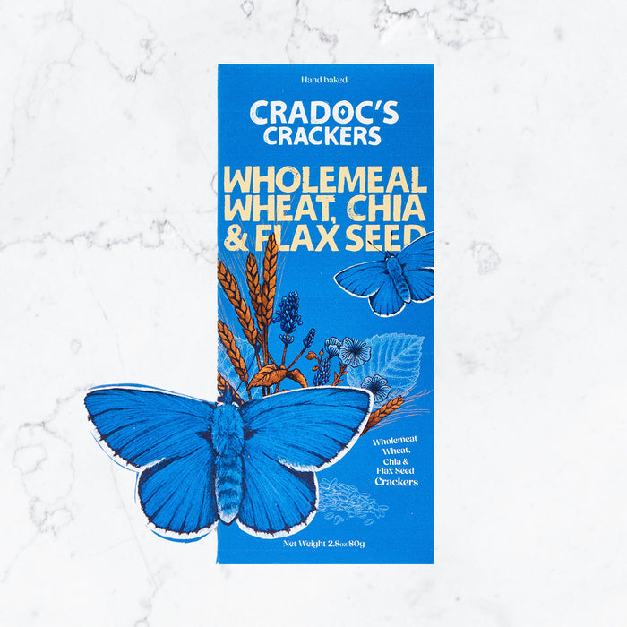 Cradoc's Savoury Biscuits Wholemeal Wheat, Chia & Flax Seed
