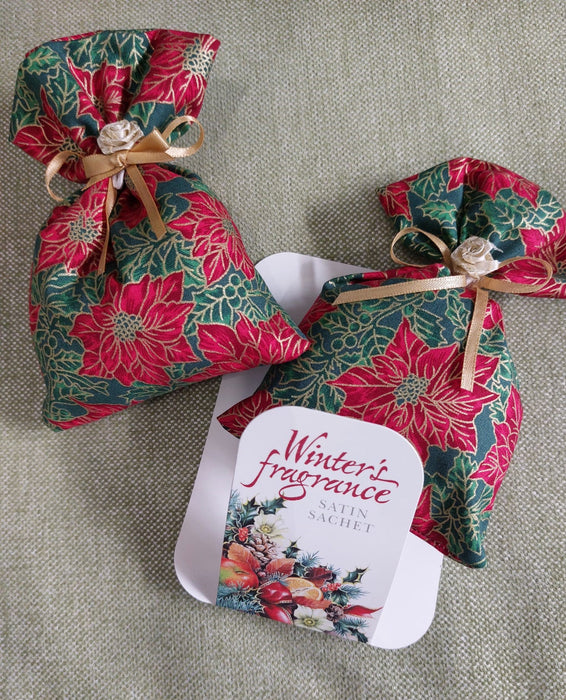 White Rose Festive Winter Fragrant Cotton Bag