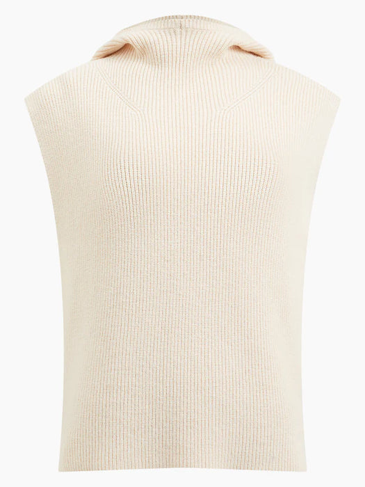 Great Plains Womens Winter Comfort Knit Recycled Sleeveless Jumper Oyster