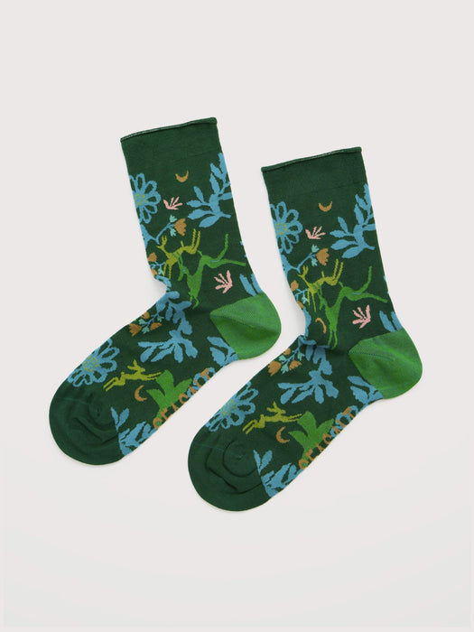 Seasalt Women's Bamboo Arty Socks In Evening Woodland Firth