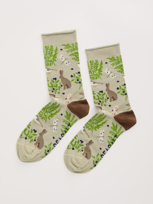 Seasalt Women's Bamboo Arty Socks In Fern Hare Aran
