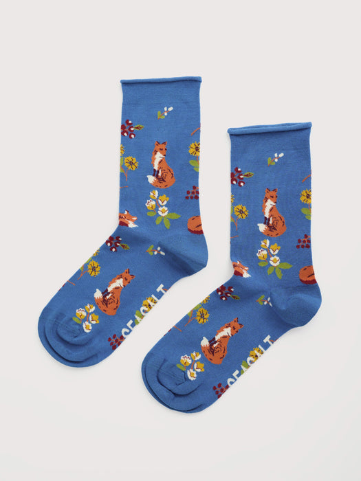 Seasalt Women's Bamboo Arty Socks In Foxes Lane Lagoon