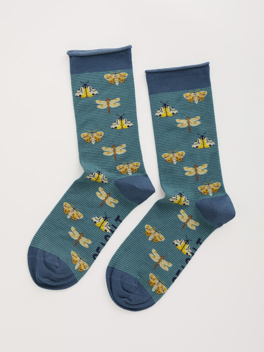 Seasalt Women's Bamboo Arty Socks In Sunshade Kingfisher