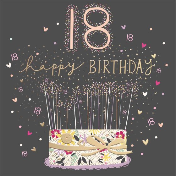 Woodmansterne '18th Birthday Cake' Birthday Card