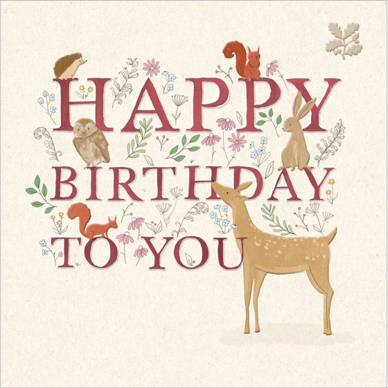 Woodmansterne 'Animals Gather' Birthday Card