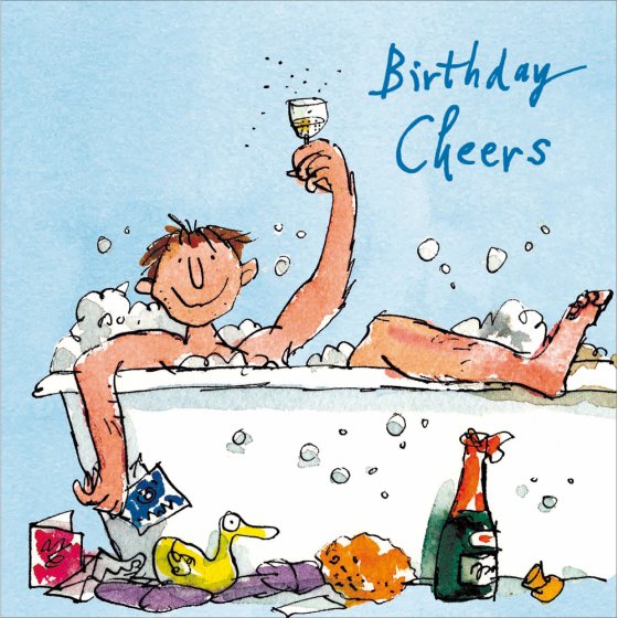 Woodmansterne 'Bathtime Bubbly' Birthday Card