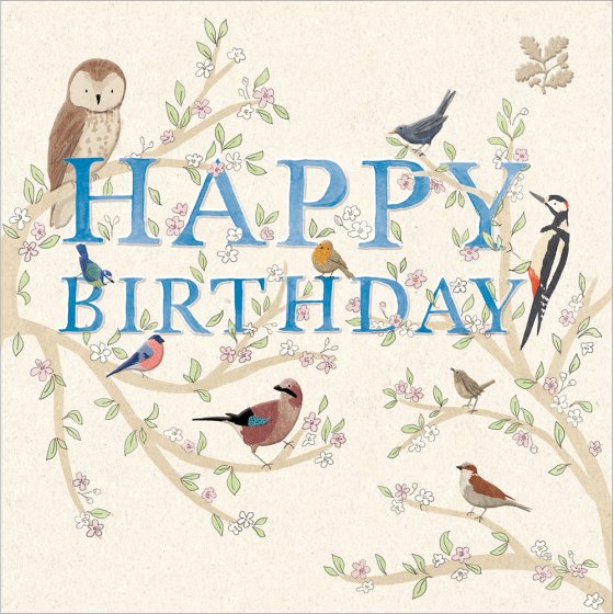 Woodmansterne 'Birds In The Tree' Birthday Card