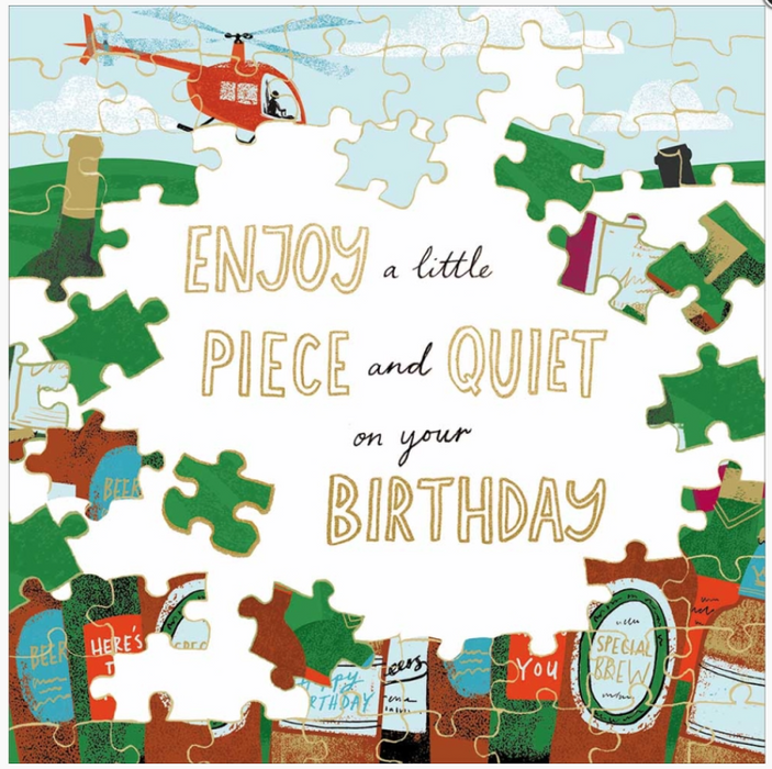 Woodmansterne 'Piece and Quiet' Birthday Card