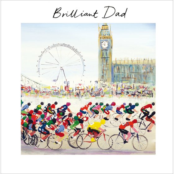 Woodmansterne 'Cycle Race' Father's Day Card