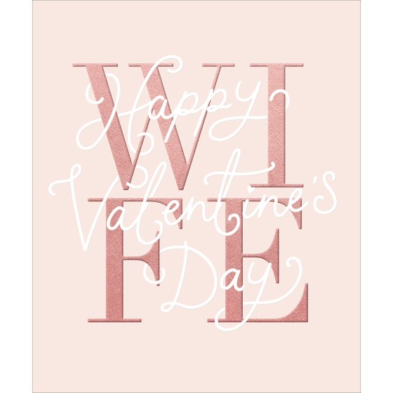 Woodmansterne 'Darling Wife' Valentine Card