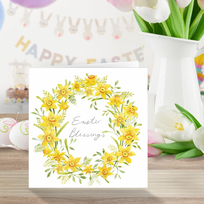 Woodmansterne Easter Blessings Daffo-Delightful Card