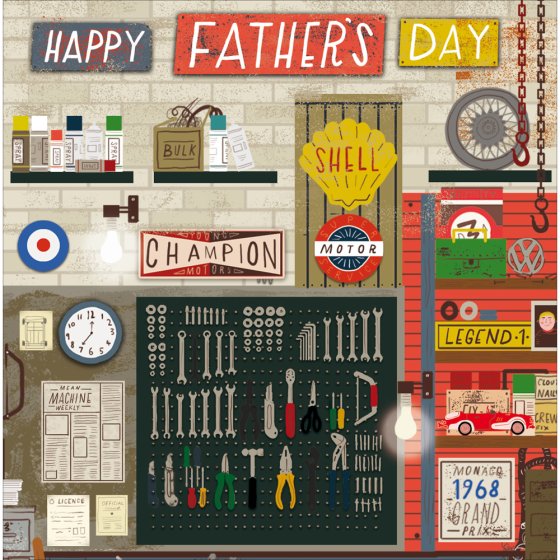 Woodmansterne 'Dad's Workshop' Father's Day Card