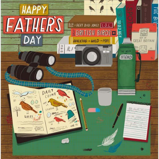 Woodmansterne 'Birdwatcher' Father's Day Card
