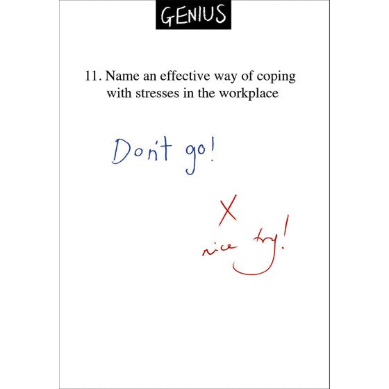 Woodmansterne 'Genius Don't Go!' Open Card