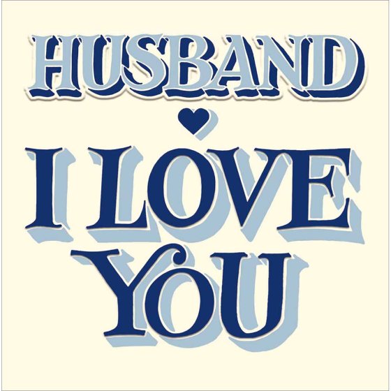 Woodmansterne 'Husband Love You' Valentine Card