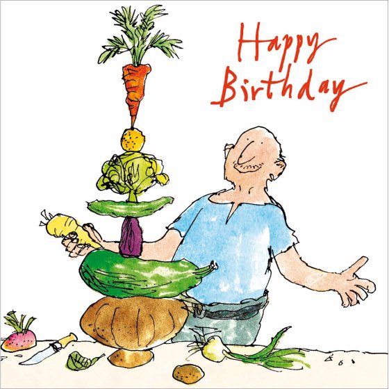 Woodmansterne 'Piling On The Veg!' Birthday Card