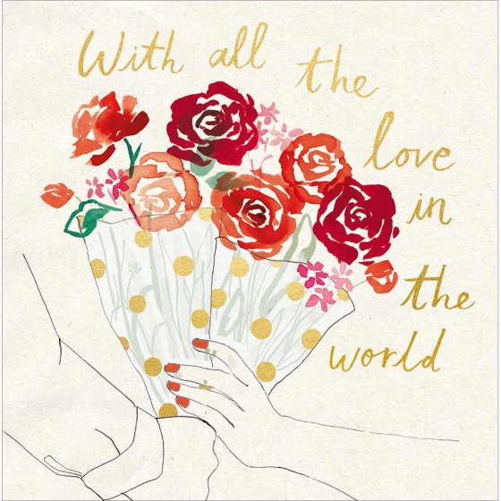 Woodmansterne 'Valentine Bouquet' Valentine Card