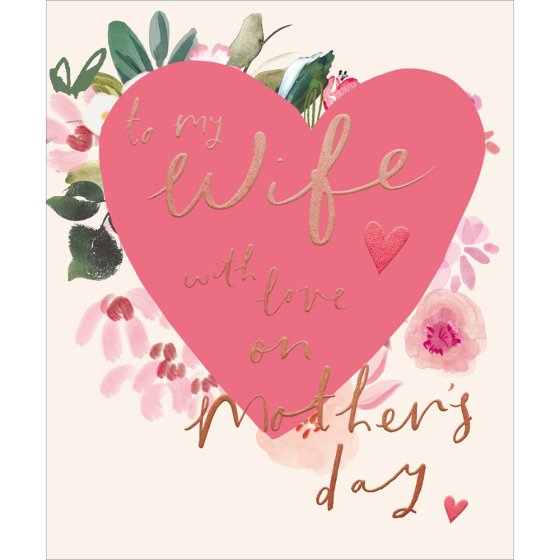 Woodmansterne 'Wonderful Wife' Mother's Day Card