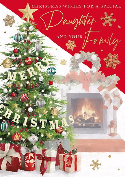Words N Wishes 'For A Special Daughter And Family' Christmas Card