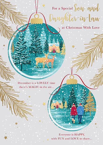 Words N Wishes "For A Special Son  & Daughter-In-Law" Christmas Card