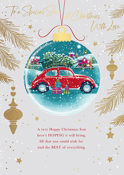 Words N Wishes "To A Special Son" Christmas Card