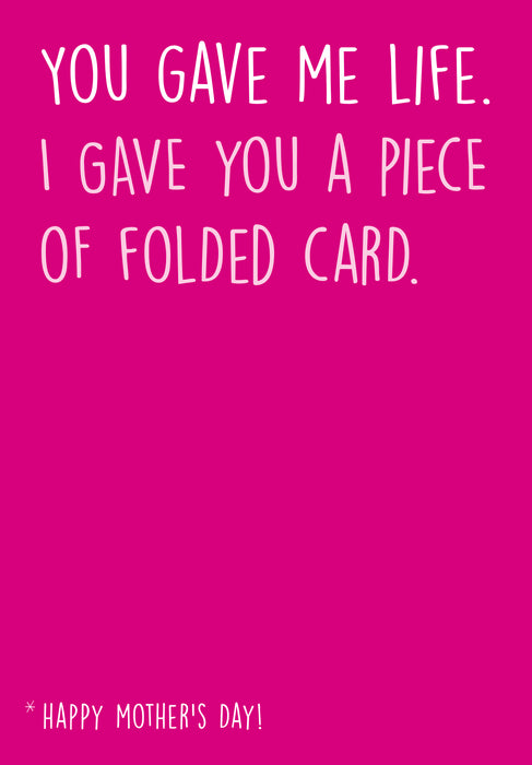 Words & Wishes 'Emotional Rescue Life' Mothers Day Card