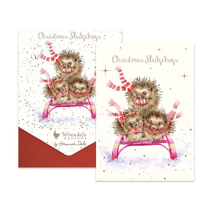Wrendale 'Sledgehogs' Hedgehog Christmas Card Pack