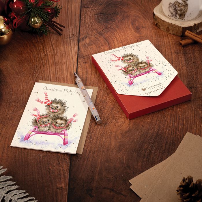 Wrendale 'Sledgehogs' Hedgehog Christmas Card Pack