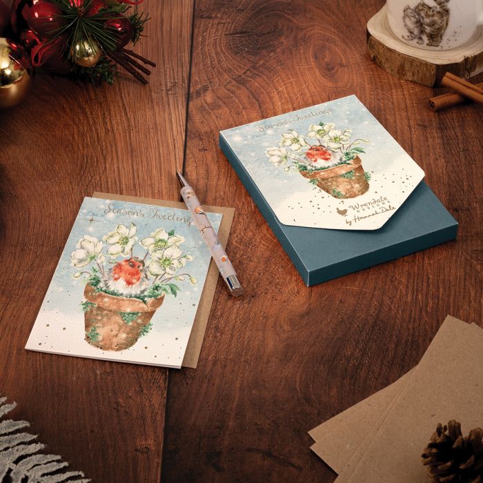 Wrendale 'Season's Tweetings' Robin Christmas Card Pack