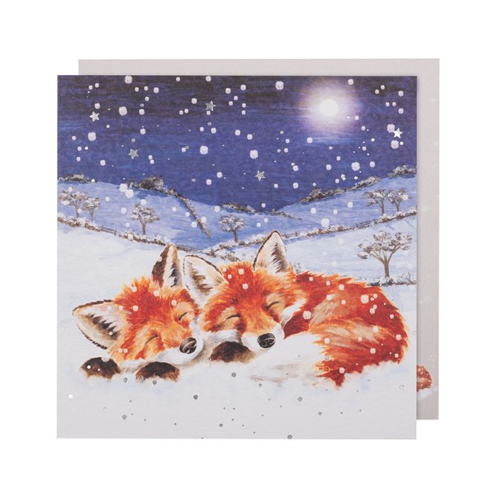 Wrendale 'Foxes in the Snow' Fox Luxury Boxed Christmas Cards