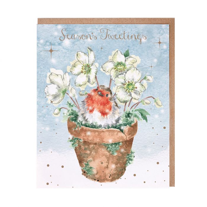 Wrendale 'Season's Tweetings' Robin Christmas Card Pack