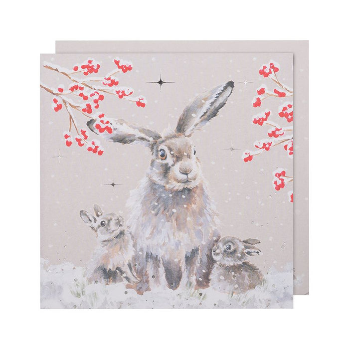 Wrendale 'Snowfall' Hare Luxury Boxed Christmas Cards