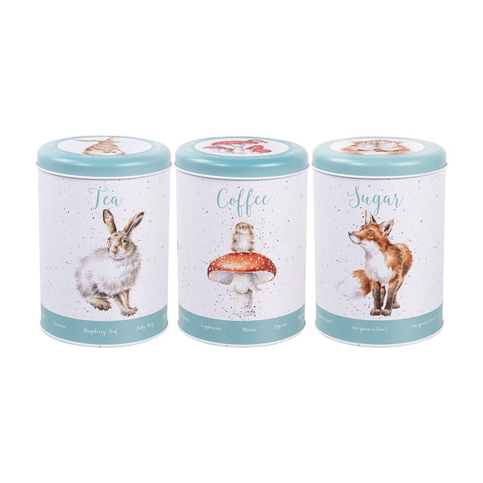 Wrendale 'The Country Set' Country Animal Tea, Coffee & Sugar Canisters