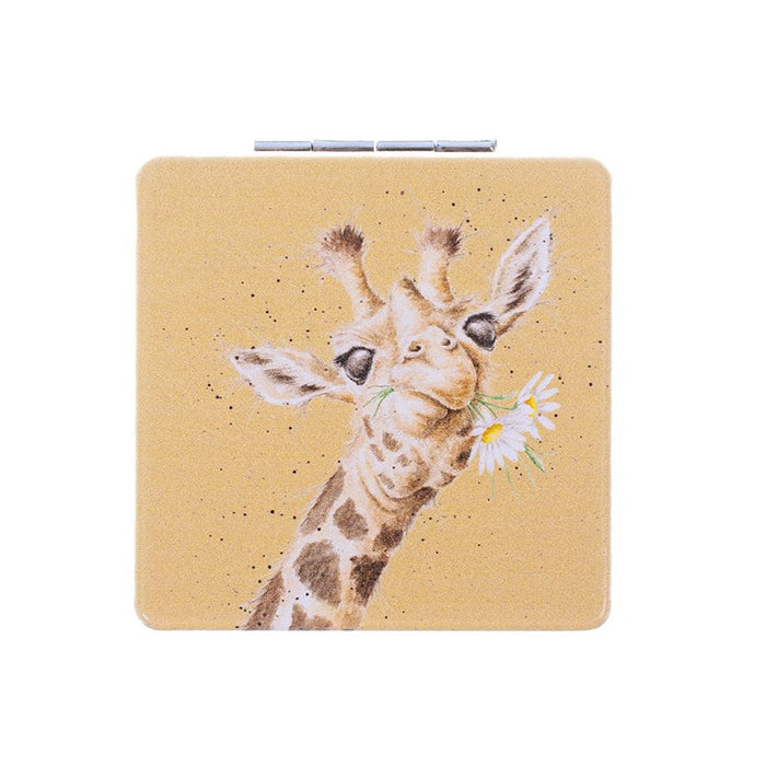 Wrendale 'Flowers' Giraffe Pocket Mirror