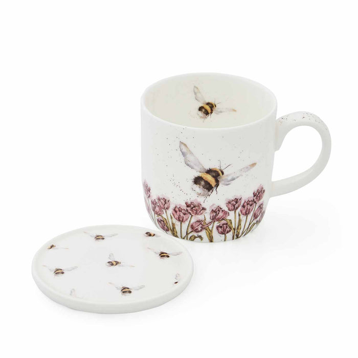 Wrendale Designs Bumblebee Mug & Coaster Set
