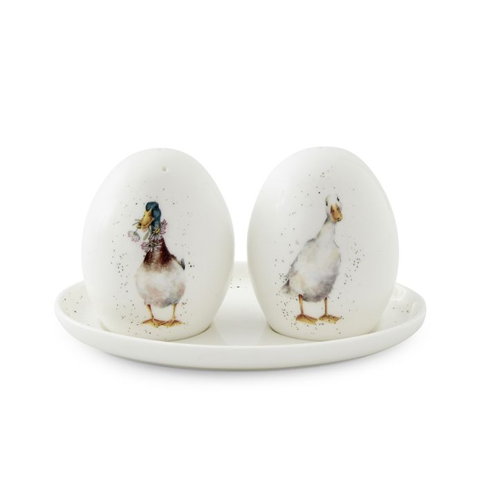Wrendale 'Not a Daisy Goes By' Duck Salt And Pepper Pots With Tray