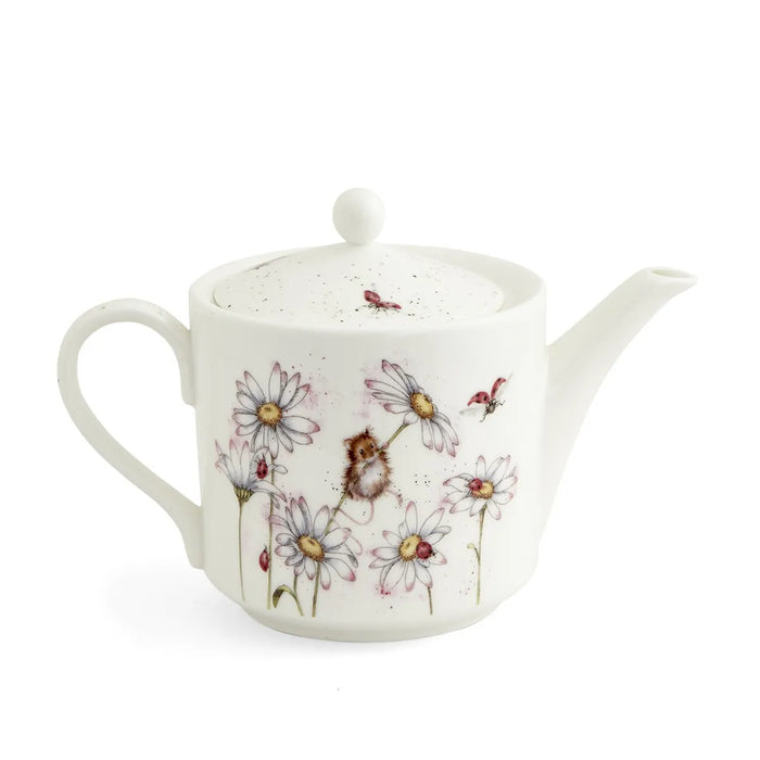 Wrendale Designs 'Mouse & Daisy' 2 Pint Teapot