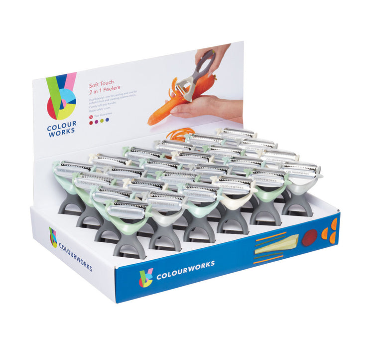 KitchenCraft Colourworks Classics 2 in 1 Peeler/Julienne Slicer