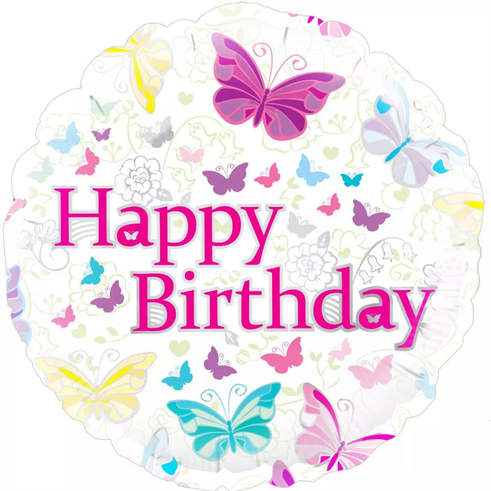 Jackson's Happy Birthday Butterfly Balloon 18"
