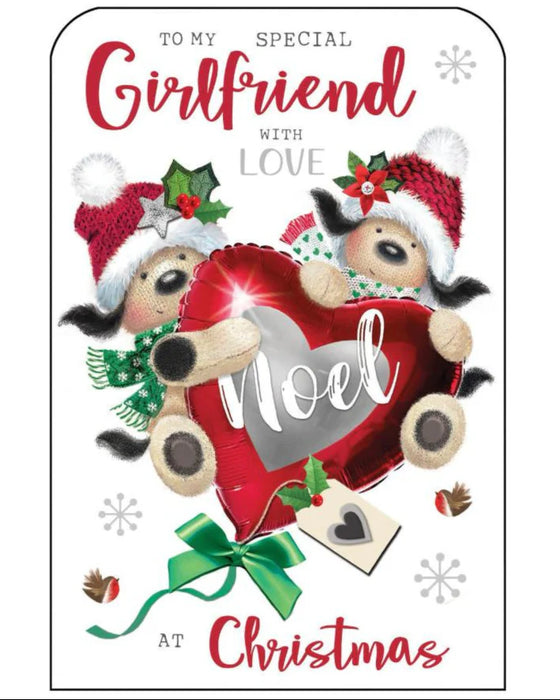 Jonny Javelin 'Girlfriend Bears/Heart Balloon' Christmas Card