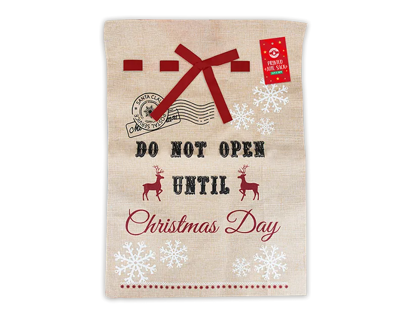 Christmas Printed Jute Sack