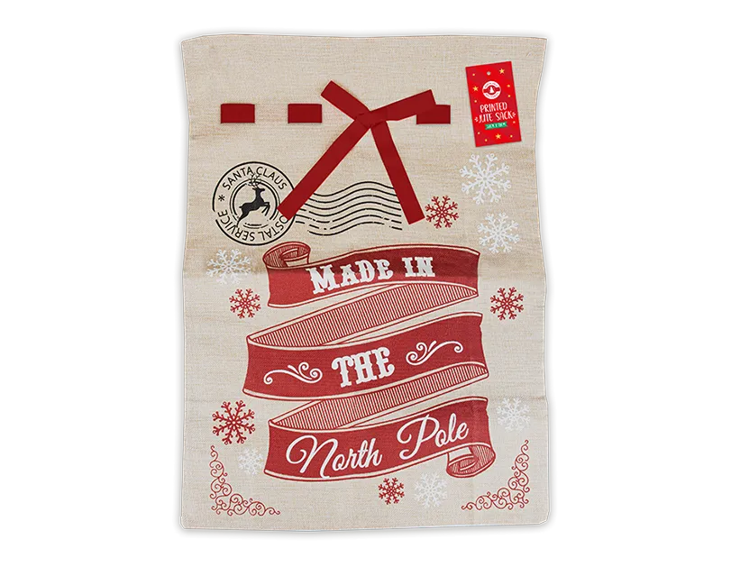 Christmas Printed Jute Sack